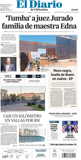 Cover of El Diario de Chihuahua