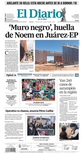Cover of El Diario de Juarez