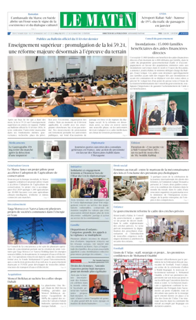 Cover of Le Matin (Morocco)