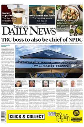 Cover of Taranaki Daily News