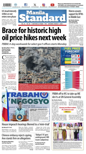 Cover of Manila Standard