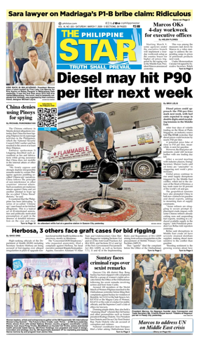 Cover of The Philippine Star