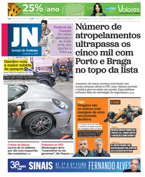Cover of Jornal de Noticias