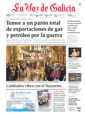 Cover of La Voz de Galicia (Arousa)