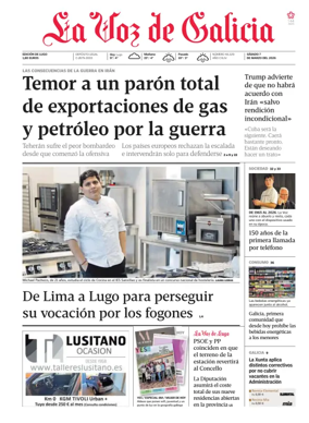 Cover of La Voz de Galicia (Lugo)