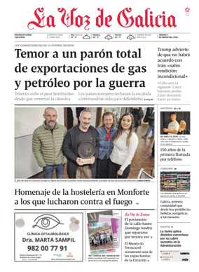 Cover of La Voz de Galicia (Monforte)