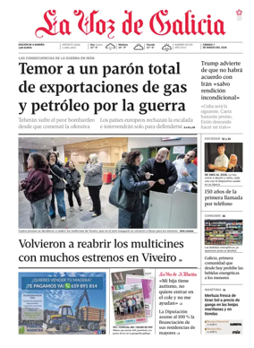 Cover of La Voz de Galicia (Viveiro)