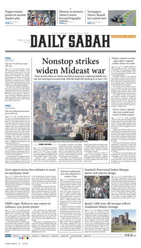 Cover of Daily Sabah (Turkey)