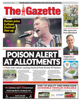 Cover of Blackpool Gazette