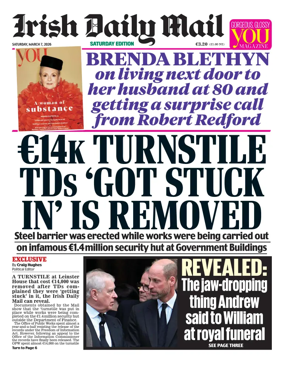 Cover of Irish Daily Mail