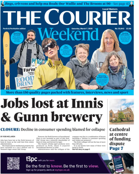 Cover of The Courier & Advertiser (Perth and Perthshire Edition)