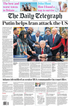 Cover of The Daily Telegraph - Saturday