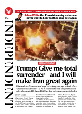 Cover of The Independent