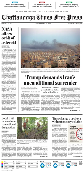 Cover of Chattanooga Times Free Press