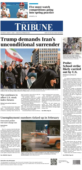 Cover of Great Falls Tribune