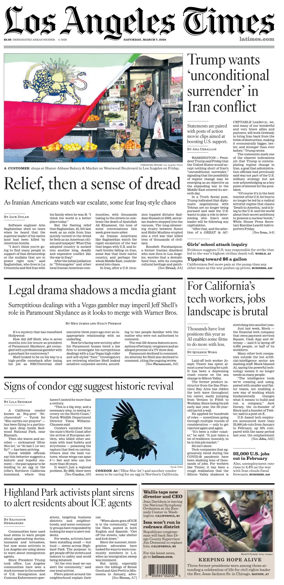 Cover of Los Angeles Times