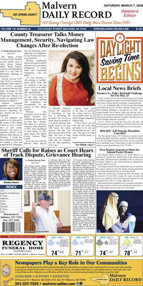 Cover of Malvern Daily Record