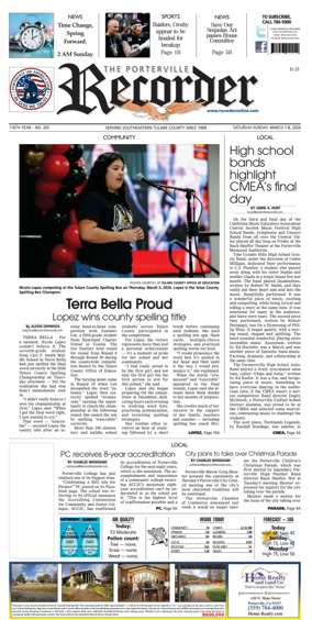 Cover of Porterville Recorder