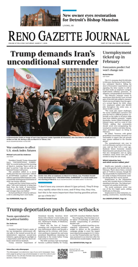 Cover of Reno Gazette Journal