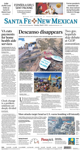 Cover of Santa Fe New Mexican