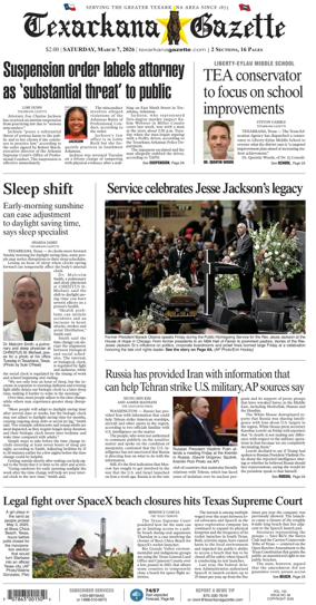 Cover of Texarkana Gazette