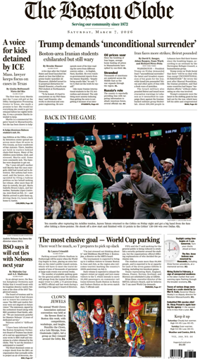 Cover of The Boston Globe