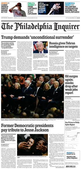 Cover of The Philadelphia Inquirer (South Jersey edition)