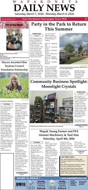 Cover of Wapakoneta Daily News