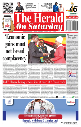 Cover of The Herald (Zimbabwe)