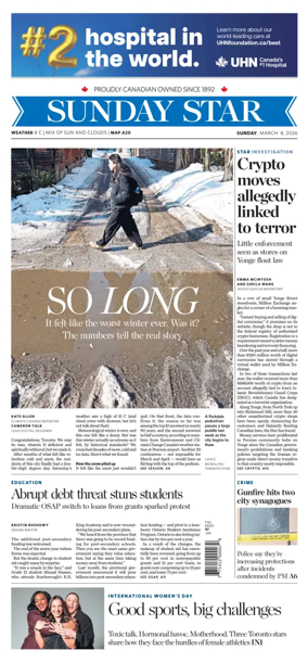 Cover of Toronto Star