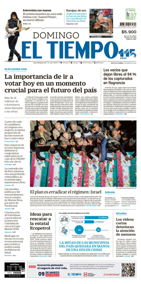Cover of El Tiempo (Bogota)