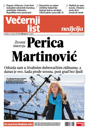 Cover of Vecernji list - Zagreb