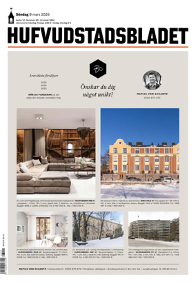 Cover of Hufvudstadsbladet