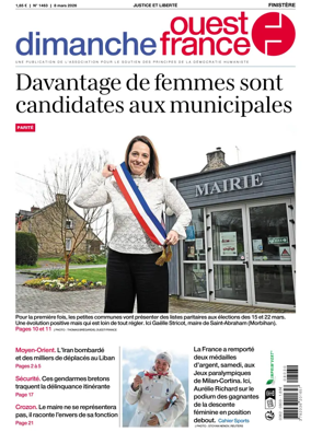 Cover of Dimanche Ouest France (Finistere)