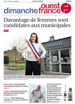 Cover of Dimanche Ouest France (Sarthe)