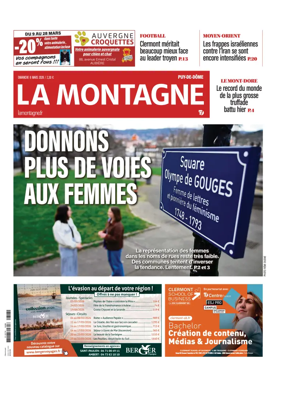 Cover of La Montagne (Clermont-Metropole)