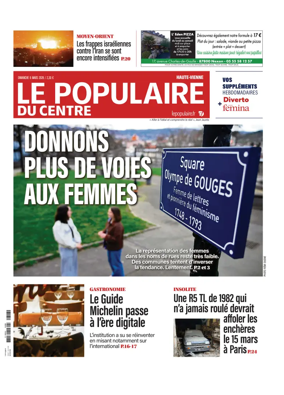 Cover of Le Populaire du Centre (Haute-Vienne)