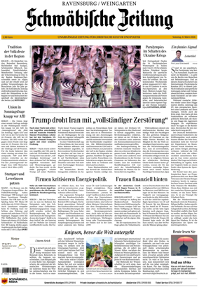 Cover of Schwabische Zeitung (Ravensburg / Weingarten)