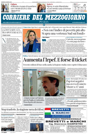 Cover of Corriere del Mezzogiorno (Puglia)