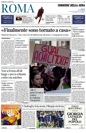 Cover of Corriere della Sera (Roma)