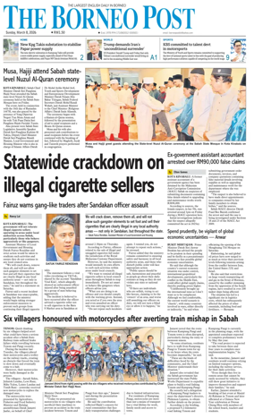 Cover of The Borneo Post (Sabah)