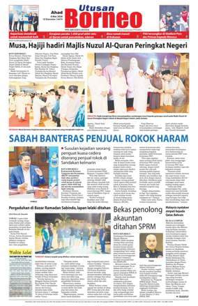 Cover of Utusan Borneo (Sabah)