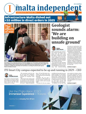 Cover of The Malta Independent on Sunday