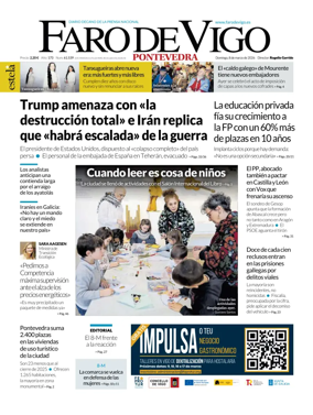 Cover of Faro de Vigo (Pontevedra)