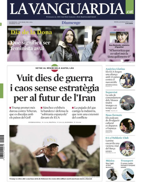 Cover of La Vanguardia (Catalonia - 1st edition)