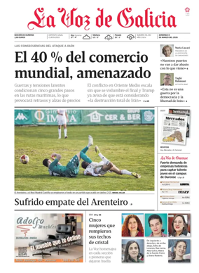 Cover of La Voz de Galicia (Ourense)