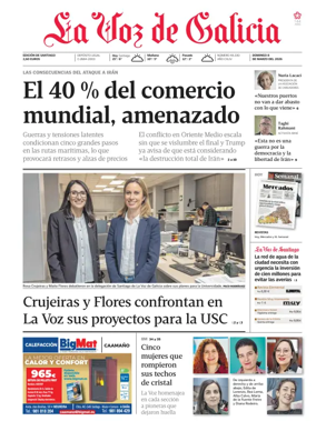 Cover of La Voz de Galicia (Santiago)