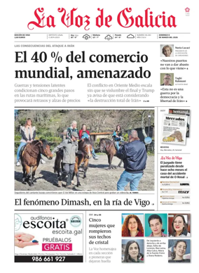 Cover of La Voz de Galicia (Vigo)