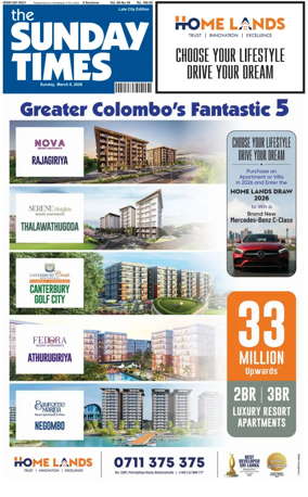 Cover of Sunday Times (Sri Lanka)