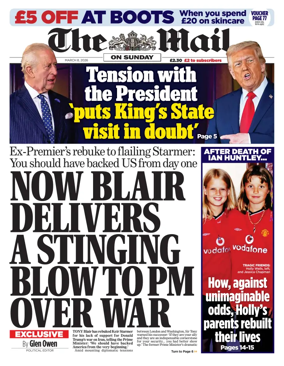 Cover of The Mail on Sunday